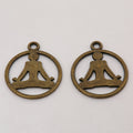 Zinc Alloy Yoga Figure Charm Pendant for DIY Necklace Bracelet Jewelry Making view 3