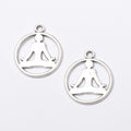 Zinc Alloy Yoga Figure Charm Pendant for DIY Necklace Bracelet Jewelry Making view 2