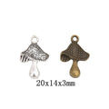 Zinc Alloy Mushroom Charm Pendant for DIY Necklace Bracelet Jewelry Making view 1