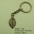 Alloy Leaf Keychain Bag Charm view 2