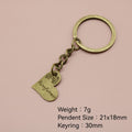 Metal Vintage Heart Shape Keychain Bag Charm Gift view 2