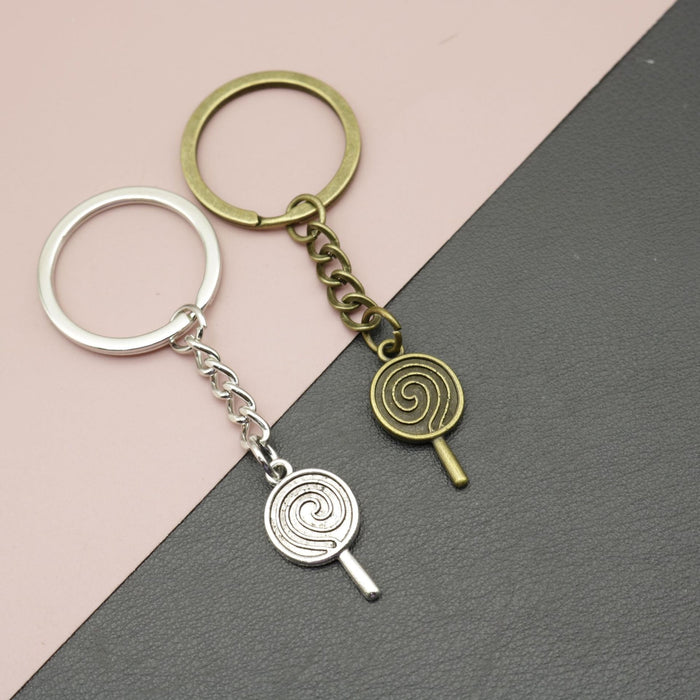Zinc Alloy Lollipop Donut Keychain Sweet Bag Charm Gift