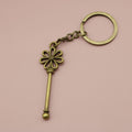 Metal Minimalist Flower Keychain Key Ring Gift view 6