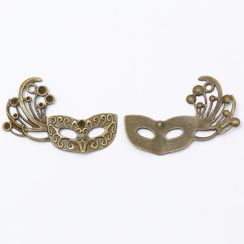 Zinc Alloy Mask Charm Pendant No.127831 for DIY Necklace Bracelet Jewelry Making