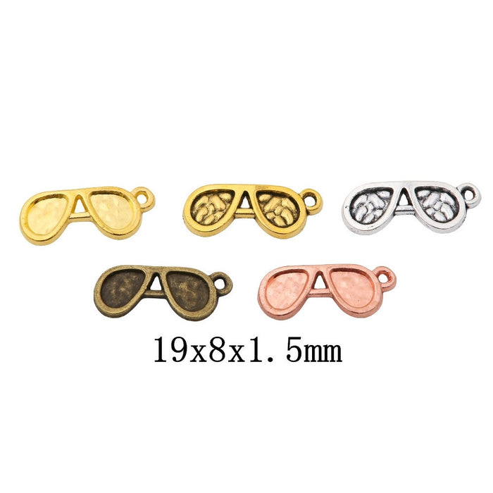 Zinc Alloy Sunglasses Charm Pendant for DIY Necklace Bracelet Jewelry Making