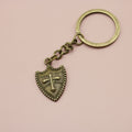 Zinc Alloy Cross Shield Keychain Key Ring Gift view 6