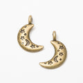Zinc Alloy Crescent Moon Charm Pendant No.973572 for DIY Necklace Bracelet Jewelry Making view 2