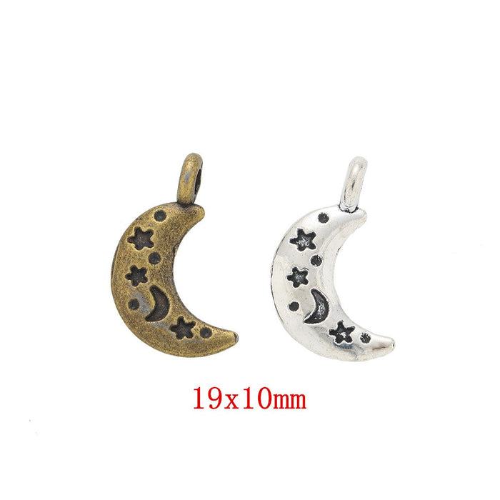 Zinc Alloy Crescent Moon Charm Pendant No.973572 for DIY Necklace Bracelet Jewelry Making