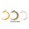 Zinc Alloy Crescent Moon Charm Pendant No.513775 for DIY Necklace Bracelet Jewelry Making view 1