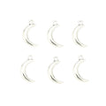 Antique Silver Zinc Alloy Moon Charm Pendant No.076310 for DIY Necklace Bracelet Jewelry Making view 2