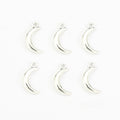 Antique Silver Zinc Alloy Moon Charm Pendant No.076310 for DIY Necklace Bracelet Jewelry Making view 1