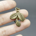 Zinc Alloy Minimalist Leaf Keychain Bag Charm Key Ring view 4