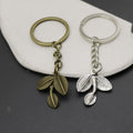 Zinc Alloy Minimalist Leaf Keychain Bag Charm Key Ring view 3