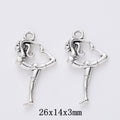 Antique Silver Zinc Alloy Dancing Girl Charm Pendant for DIY Necklace Bracelet Jewelry Making view 1