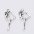 Antique Silver Zinc Alloy Dancing Girl Charm Pendant for DIY Necklace Bracelet Jewelry Making view 2