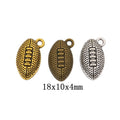Zinc Alloy Rugby Ball Charm Pendant for DIY Necklace Bracelet Jewelry Making view 1