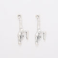 Antique Silver Zinc Alloy Gymnast Girl Charm Pendant No.265176 for DIY Necklace Bracelet Jewelry Making view 2