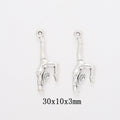 Antique Silver Zinc Alloy Gymnast Girl Charm Pendant No.265176 for DIY Necklace Bracelet Jewelry Making view 1