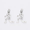 Antique Silver Zinc Alloy Gymnast Girl Charm Pendant for DIY Necklace Bracelet Jewelry Making view 1