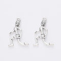 Antique Silver Zinc Alloy Gymnast Girl Charm Pendant for DIY Necklace Bracelet Jewelry Making view 2