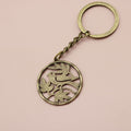 Zinc Alloy Round Floral Bird Keychain Bag Charm Fashion Accessory view 6