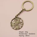 Zinc Alloy Round Floral Bird Keychain Bag Charm Fashion Accessory view 2