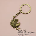 Zinc Alloy Simple Peacock Keychain Bag Charm Gift view 2