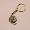 Zinc Alloy Simple Peacock Keychain Bag Charm Gift view 6