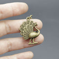 Zinc Alloy Simple Peacock Keychain Bag Charm Gift view 4