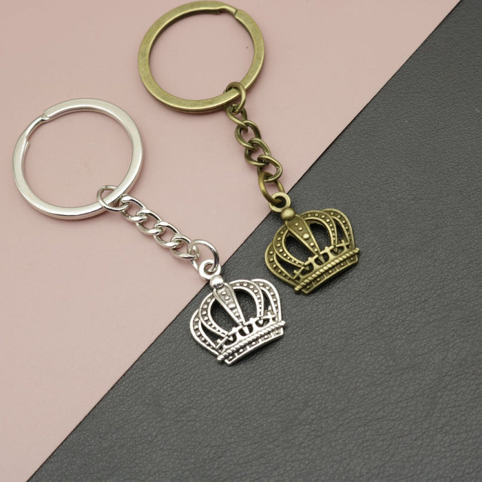 Zinc Alloy Crown Keychain Gift Bag Charm