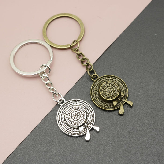 Zinc Alloy Simple Hat Keychain Bag Charm Gift – Antique Copper