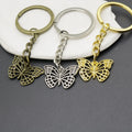 Zinc Alloy Butterfly Keychain Minimalist Bag Charm Key Ring Gift view 3