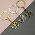 Zinc Alloy Butterfly Keychain Minimalist Bag Charm Key Ring Gift view 1