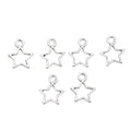 Silver Zinc Alloy Star Charm Pendant for DIY Necklace Bracelet Jewelry Making view 2