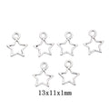 Silver Zinc Alloy Star Charm Pendant for DIY Necklace Bracelet Jewelry Making view 1
