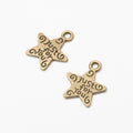 Zinc Alloy Five-point Star Charm Pendant No.346163 for DIY Necklace Bracelet Jewelry Making view 2