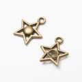 Zinc Alloy Five-point Star Charm Pendant for DIY Necklace Bracelet Jewelry Making view 2