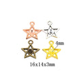 Zinc Alloy Five-point Star Charm Pendant for DIY Necklace Bracelet Jewelry Making view 1