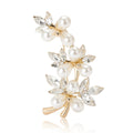 Elegant Alloy Pearl Crystal Bouquet Brooch For Women's Clothing Decoration view 5