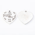 Zinc Alloy Heart Clock Charm Pendant for DIY Necklace Bracelet Jewelry Making view 3