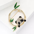Alloy Bamboo Panda Brooch Pin For Women's Clothing Decoration view 2
