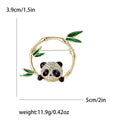 Alloy Bamboo Panda Brooch Pin For Women's Clothing Decoration view 4
