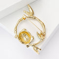 Alloy Bamboo Panda Brooch Pin For Women's Clothing Decoration view 3