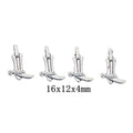 Antique Silver Zinc Alloy Ice Skate Charm Pendant for DIY Necklace Bracelet Jewelry Making view 1