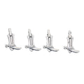 Antique Silver Zinc Alloy Ice Skate Charm Pendant for DIY Necklace Bracelet Jewelry Making view 2