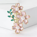 Elegant Alloy Camellia Flower Brooch Pin For Women's Apparel view 2