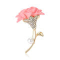 Alloy Pearl Carnation Brooch Pin For Women's Clothing Decoration view 5