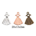 Zinc Alloy Dress Charm Pendant for DIY Necklace Bracelet Jewelry Making view 1
