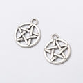 Antique Silver Zinc Alloy Star Charm Pendant for DIY Necklace Bracelet Jewelry Making view 2
