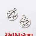 Antique Silver Zinc Alloy Star Charm Pendant for DIY Necklace Bracelet Jewelry Making view 1